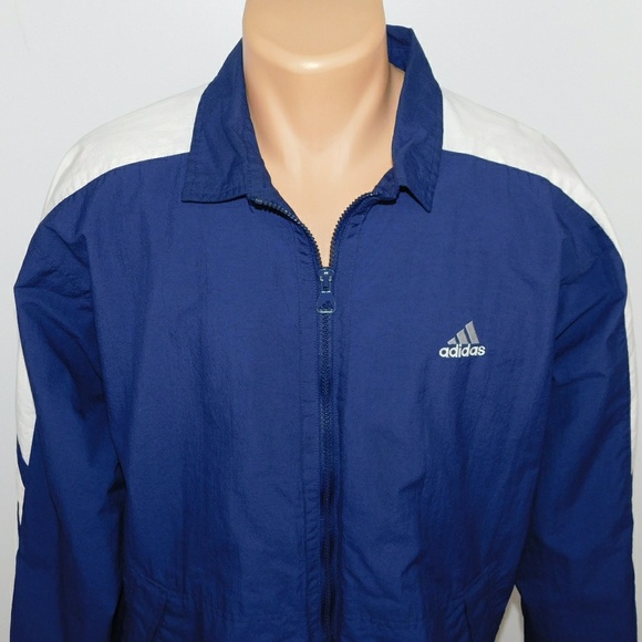 Adidas full zip vintage jacket.  L - Picture 3 of 8